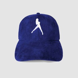 Iconic Blue Suede Cap