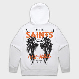 Holy Madness 2026  White Hooded Sweater