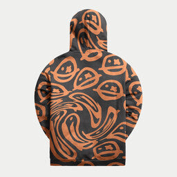 Sub Zero Project -  Distorted Orange Smileys Hoodie